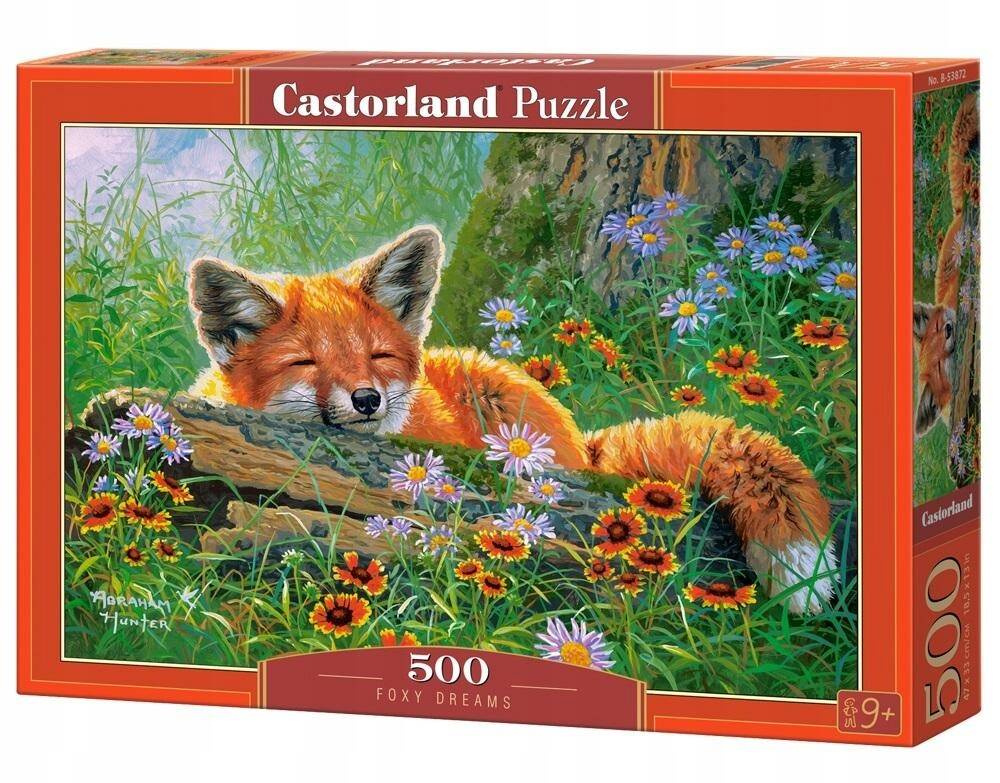 Puzzle 500 Układanka LIS Lisek Natura Las Kwiaty Zwierzęta 9+ Castorland_2