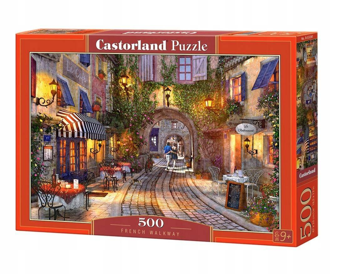 PUZZLE MIASTA ULICE FRANCJA SPACER 9+ 500 CASTOR_2