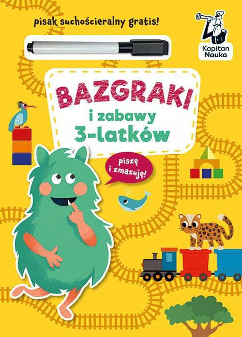 Bazgraki i Zabawy 3-latków Rozwijające Z Pisakiem 3+ Kapitan Nauka_1