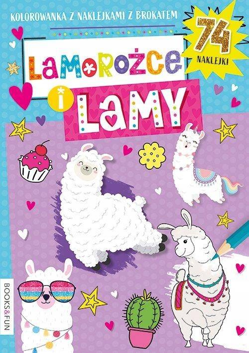 Kolorowanka Lamorożce I Lamy + Brokatowe Naklejki BooksAndFun_1