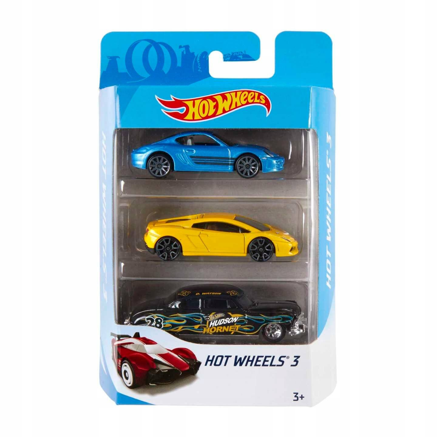HOT WHEELS SAMOCHODZIKI 3-PAK WYŚCIGOWE MIX_3