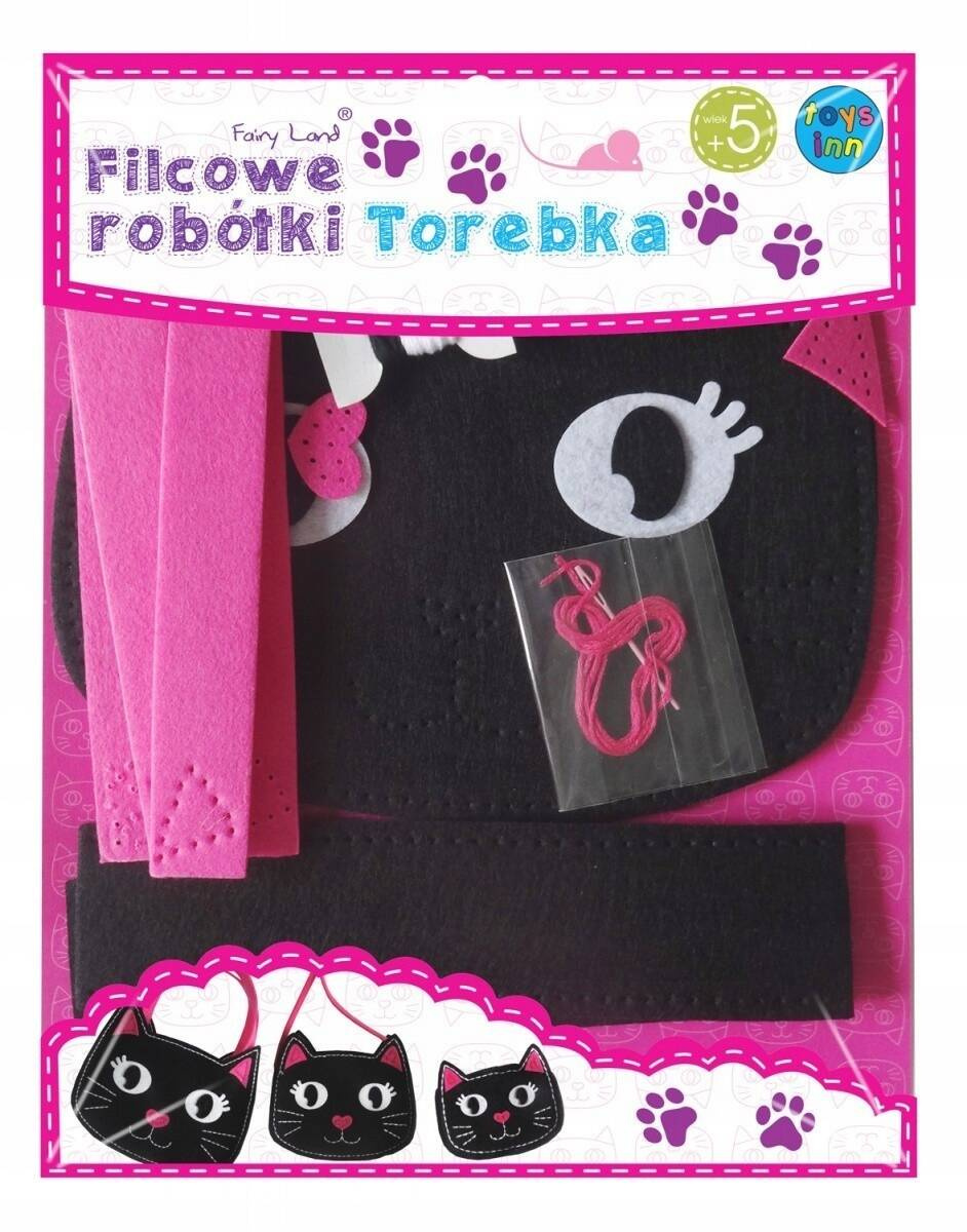 Duża Torebka Filcowa DIY Kot Kotek Filcowe Robótki 5+ ToysInn_3
