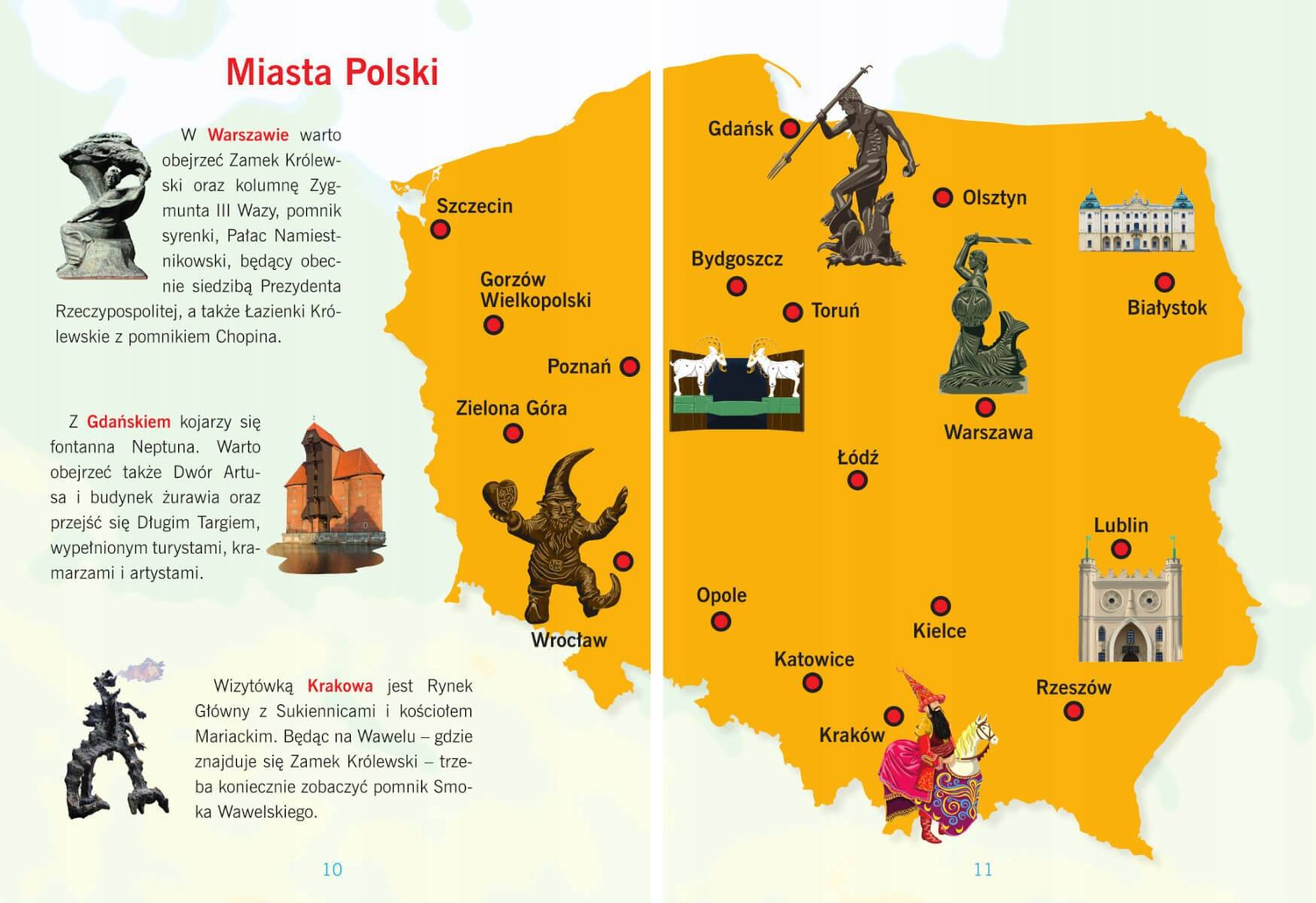 Atlas POLSKI Dla Dzieci Miasta Województwa Jeziora Góry Rzeki Zwierzęta SBM_3