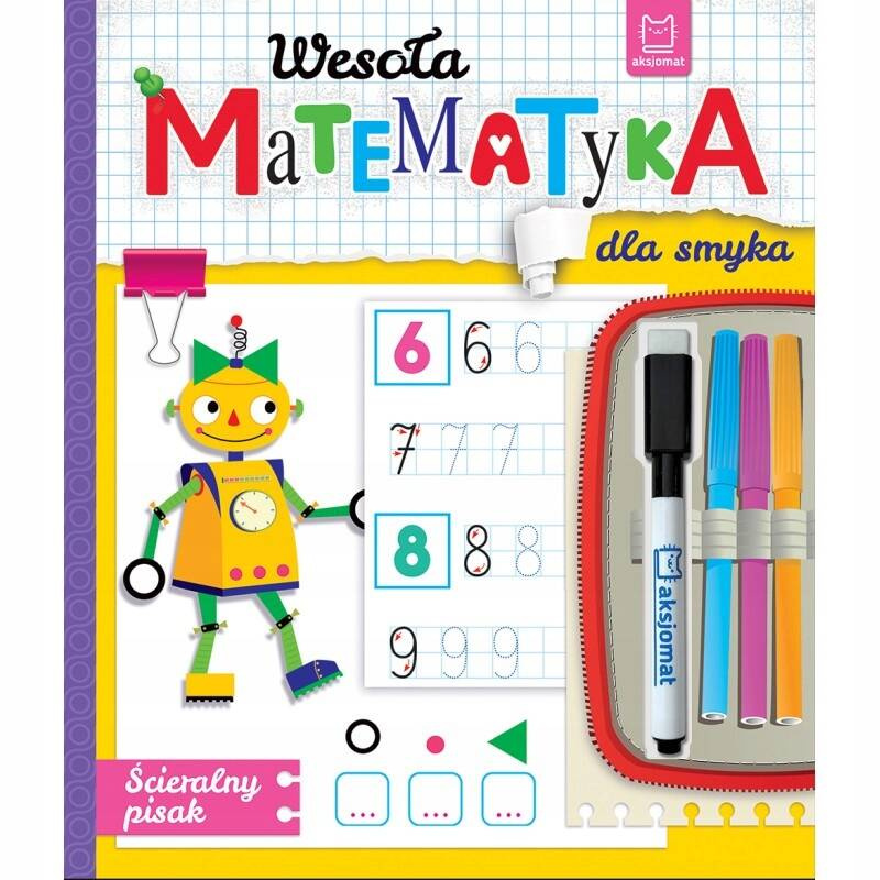 Wesoła Matematyka Dla Smyka + Ścieralny Pisak 4+ Aksjomat 3998_1