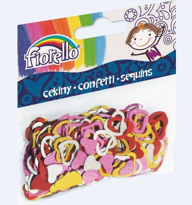 Cekiny Confetti MIX Serca Serduszka 13mm Fiorello_1