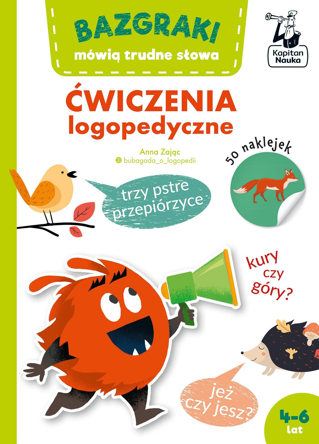 Bazgraki Mówią Trudne Słowa ĆWICZENIA LOGOPEDYCZNE Wymowa 4+ Kapitan Nauka_1