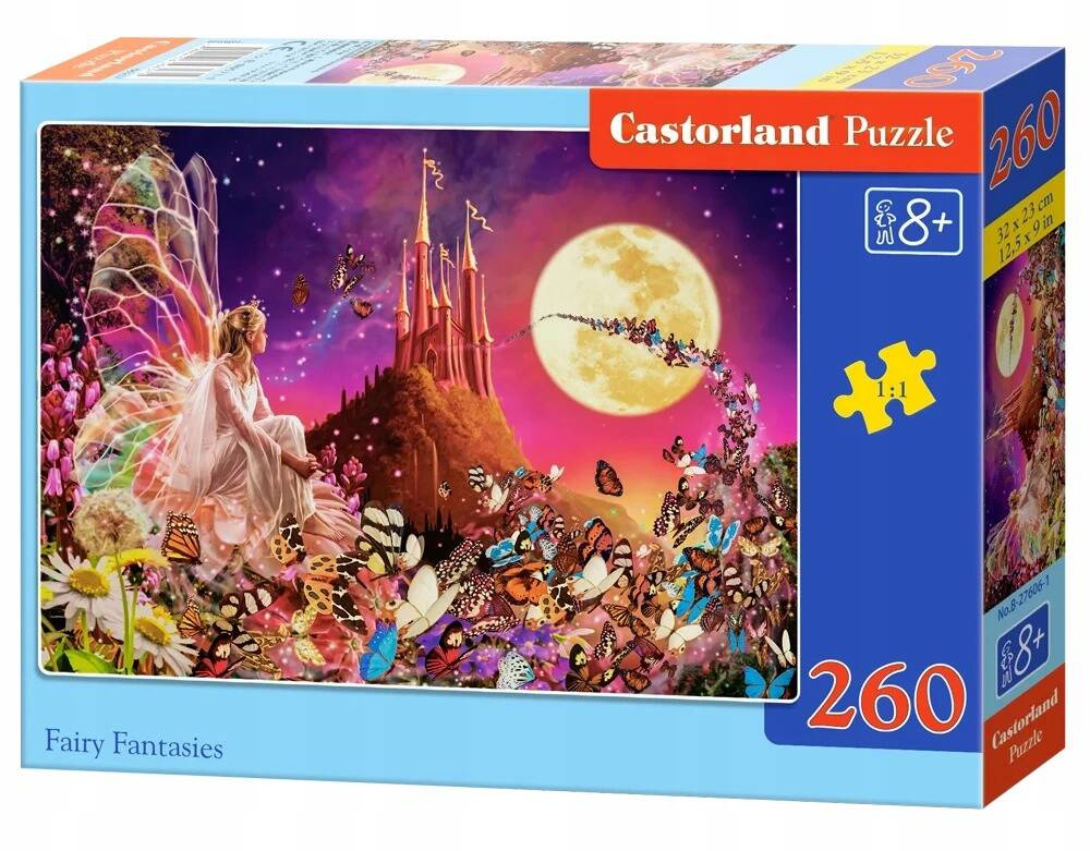 PUZZLE 260 BAJKOWE FANTAZJE WRÓŻKA MAGIA MOTYLE ZAMEK KSIĘŻYC CASTORLAND_2