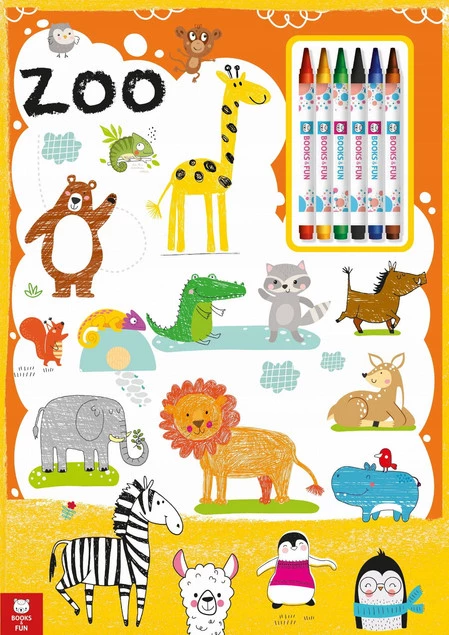 Kolorowanka Malowanka ZOO Zadania Books&Fun_1