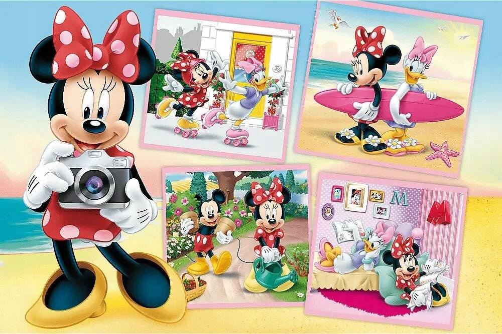 Puzzle 60 Układanka Myszka MINNIE Urocza MYSZKA Miki Kaczka DAISY 4+ Trefl_1