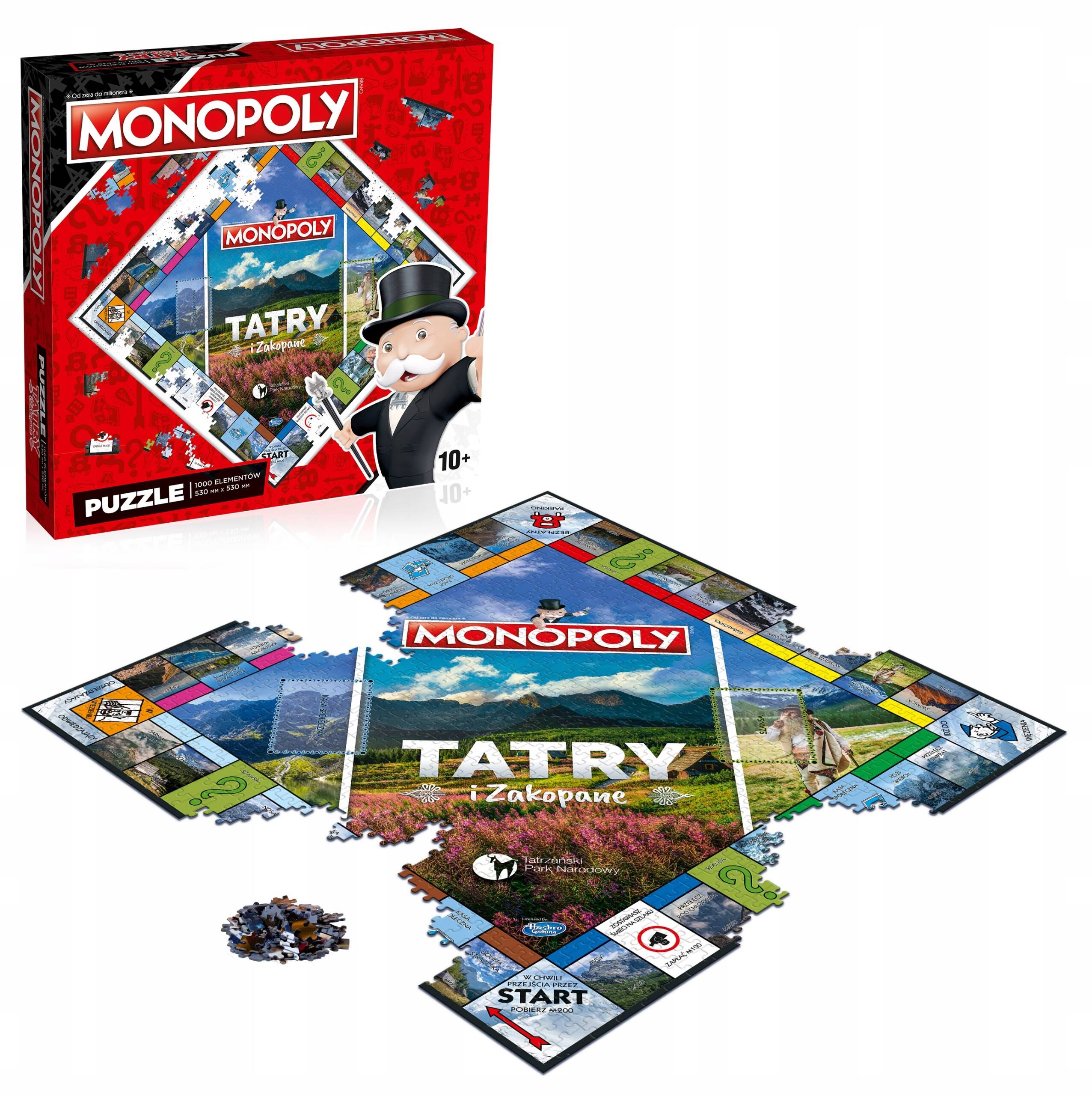 Puzzle 1000 Układanka Monopoly Board Tatry i Zakopane 10+ Winning Moves_1