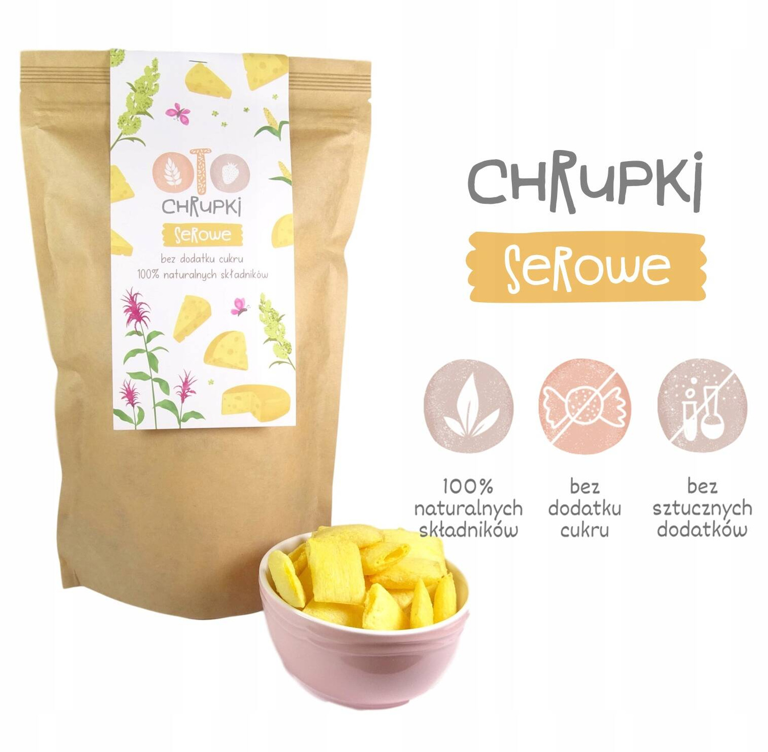 OTO Chrupki Naturalne SEROWE i POMIDOROWE Dla Dzieci 80g Otolandia 2PAK_2