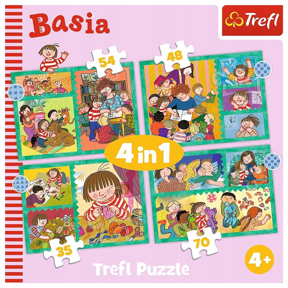 Puzzle 4W1 207 Układanka Przygody Basi BASIA Przedszkolaki 4+ Trefl_1