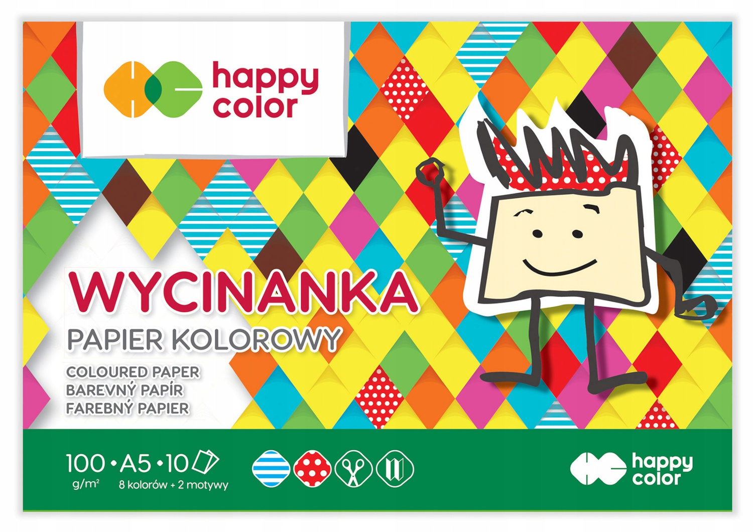 Blok Wycinanka A5 Papier KOLOR 10 Kart Happy Color_2