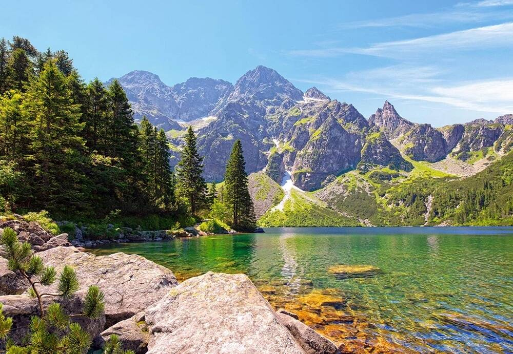 Puzzle 1000 Układanka Góry JEZIORO Morskie Oko Krajobraz 9+ Castor_1