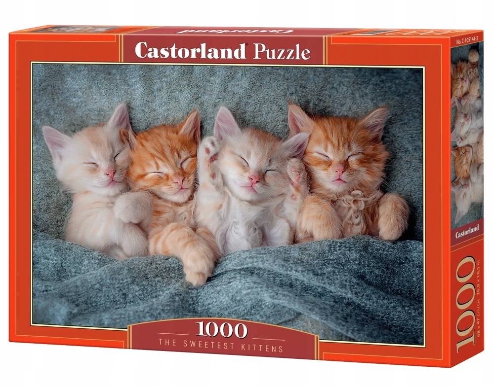 Puzzle 1000 Układanka Słodkie KOTKI Koty Kot Śpiące Obraz 9+ Castorland_2