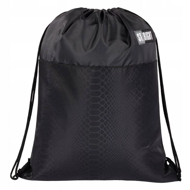 Worek Szkolny Na Buty Obuwie Odzież Na WF Dla Chłopca WĄŻ Czarny_1