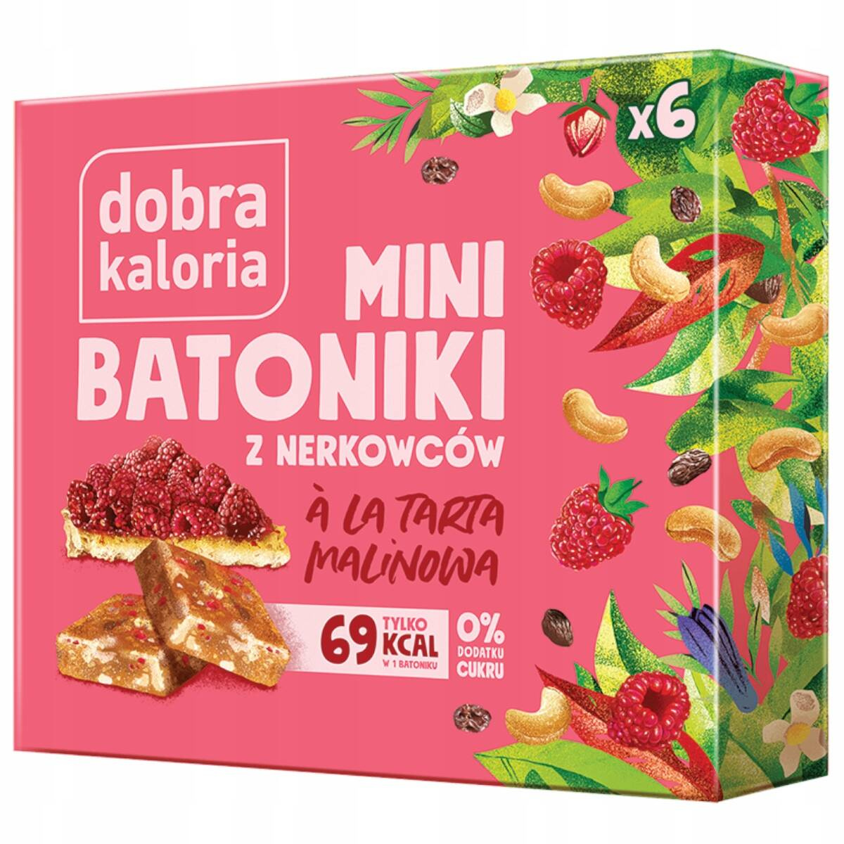 3x DOBRA KALORIA Mini Batoniki Malina Kokos Mango BEZ CUKRU Nerkowiec 306g_2