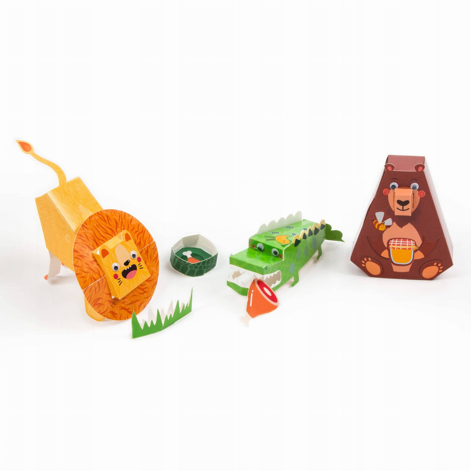 FIGURKI 3D Z Naklejkami ZOO Zwierzęta DIY Zestaw Kreatywny 3M+ Kidea_8