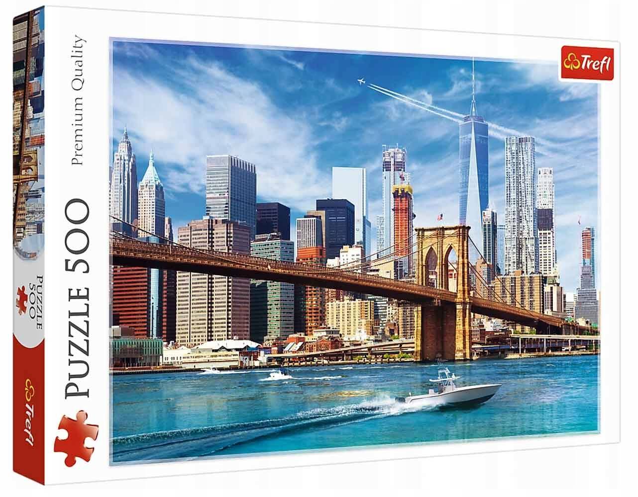 Puzzle 500 Układanka Widok Na Nowy Jork Most Rzeka Trefl 37331_2