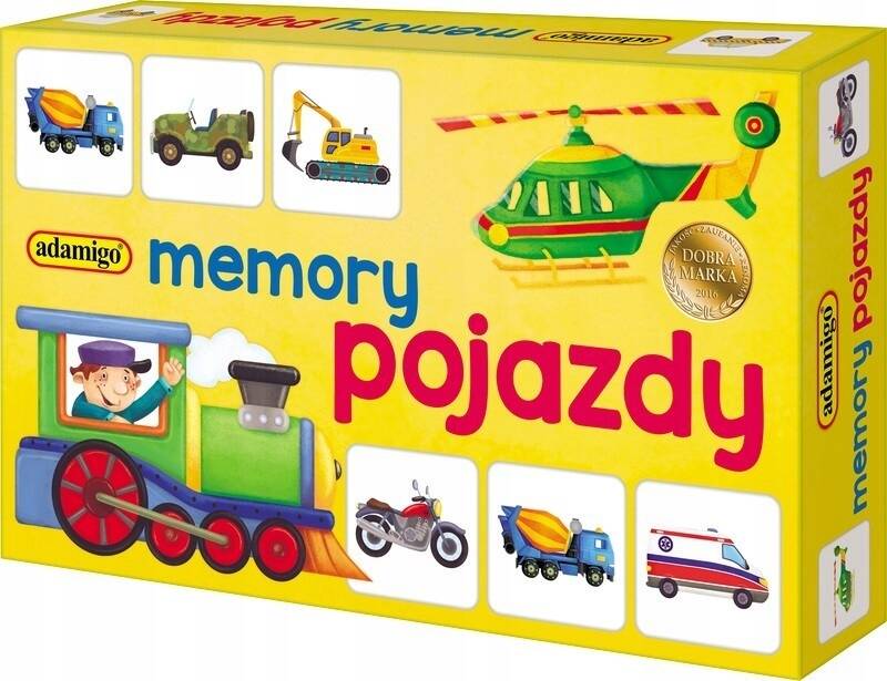 Gra Memory Mini Pojazdy Pamięciowa Dla Dzieci Pamięć 3+ Adamigo 07196_1