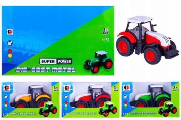 Zabawkowy TRAKTOR Model 1:72 Z Plastiku i Metalu 2+ Norimpex_2