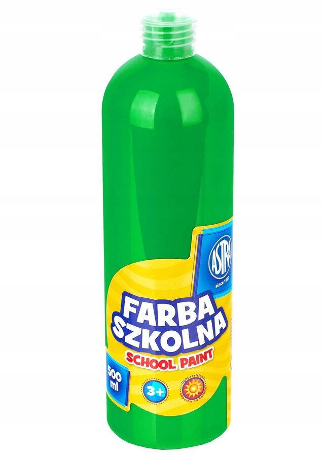 Farba Plakatowa Szkolna 500ml ZIELONA 3+ Astra 83410902_1