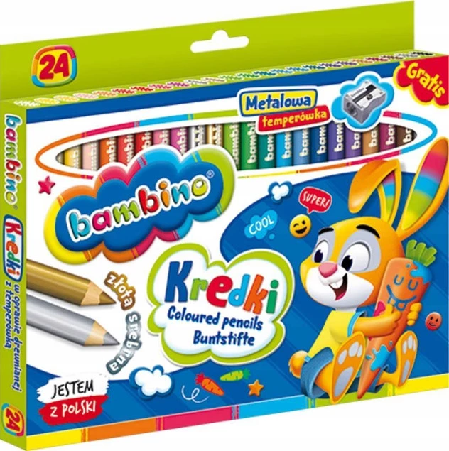 KREDKI BAMBINO JUMBO 24 KOLORY + TEMPERÓWKA_3