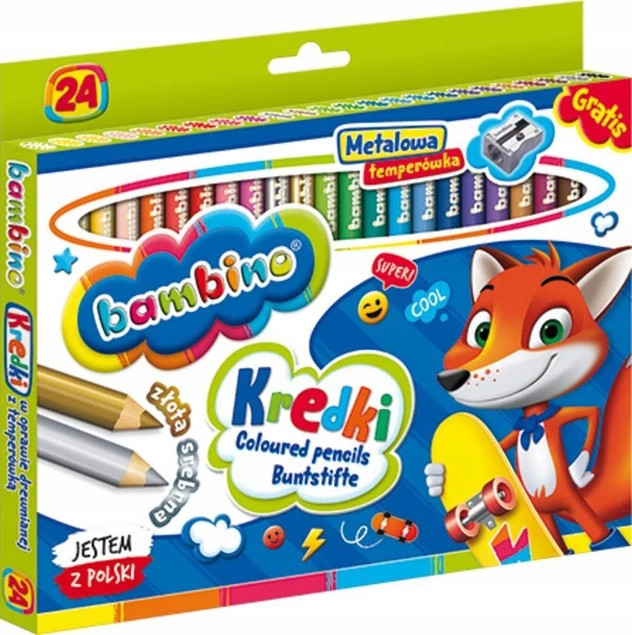KREDKI BAMBINO JUMBO 24 KOLORY + TEMPERÓWKA_4