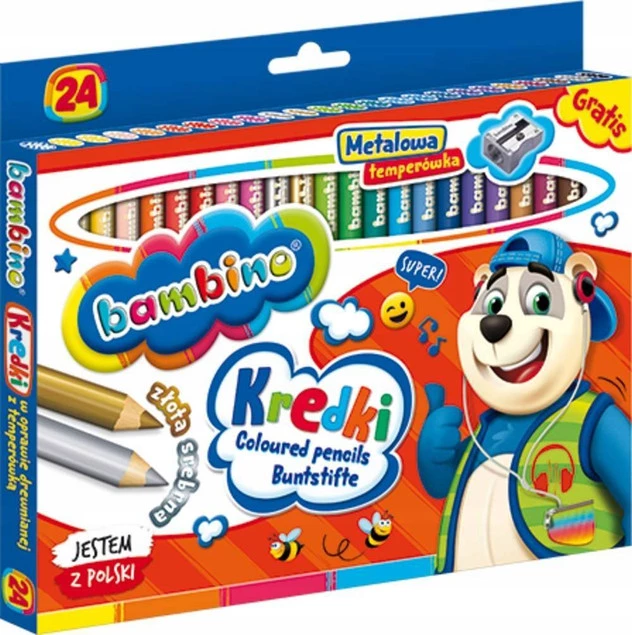 KREDKI BAMBINO JUMBO 24 KOLORY + TEMPERÓWKA_6
