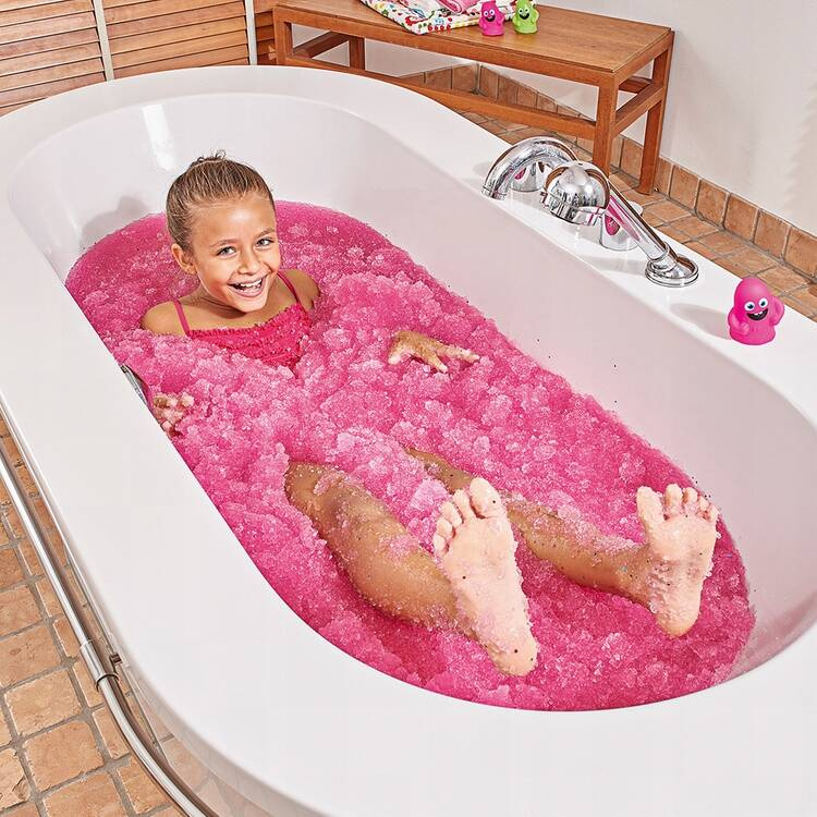 Magiczny Proszek Do Kąpieli Różowy Zmieniający Konsystencję Gelli Baff_2