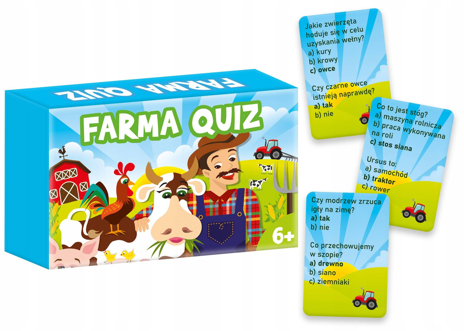 Gra Farma Quiz Mini Edukacyjna W Formie Kieszonkowej 6+ Kangur_2