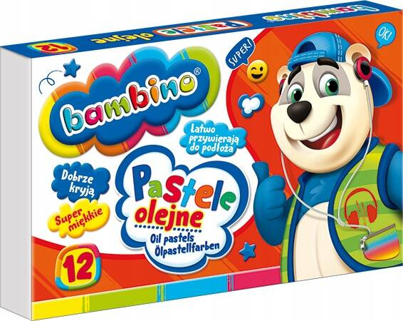 Pastele Olejne Szkolne 12 Kolorów Bambino_2