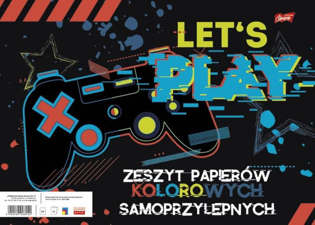 Zeszyt Papierów Kolorowych Samoprzylepnych B4 8k MIX Wzorów Unipap_2