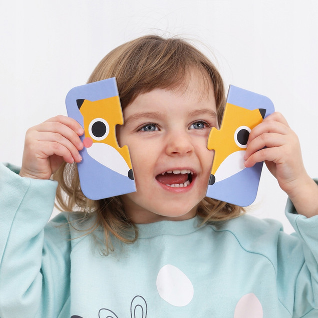 Puzzle Układam Połówki Buzie Układanka Edukacyjna 16el. 15M+ CzuCzu_5