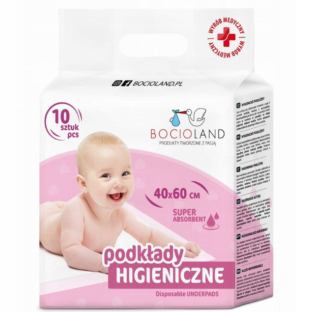 Podkłady Higieniczne do Przewijania Chłonne 60x40 10szt Bocioland_2