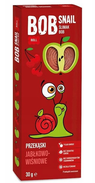 ŚLIMAK BOB SNAIL PRZEKĄSKA bez cukru glutenu 30G MIX SMAKÓW x 6szt 0,24KG_4