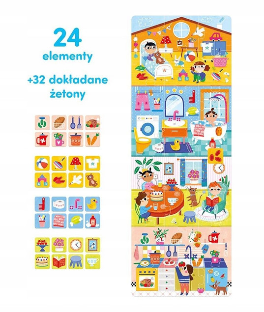 2w1 CzuCzu UKŁADAM ZWIERZĄTKA + PUZZLE CO ROBIMY W DOMU 2+ 3+_3