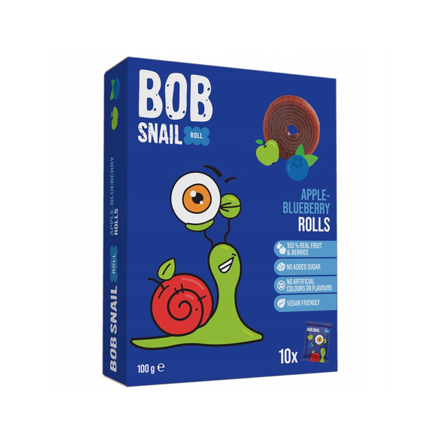 BOB SNAIL Przekąska Owocowa ZESTAW 5 x 100g MIX SMAKÓW Naturalna Bez Cukrów_5