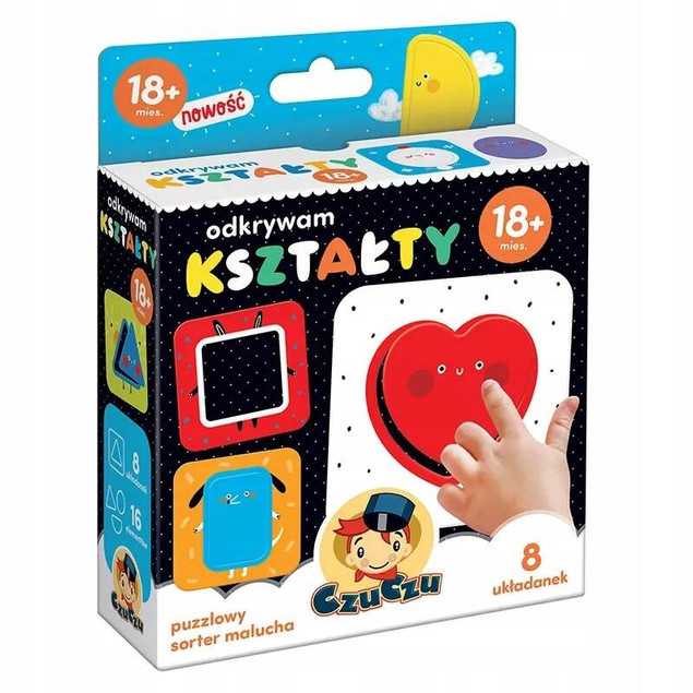 Puzzle Układam Połówki ZWIERZĘTA BUZIE Odkrywam KSZTAŁTY 15-18M+ CzuCzu_6