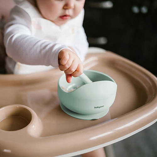 BABYONO Silikonowa Miseczka Miska Talerzyk z Przyssawką Dla Dzieci 1481/03_4
