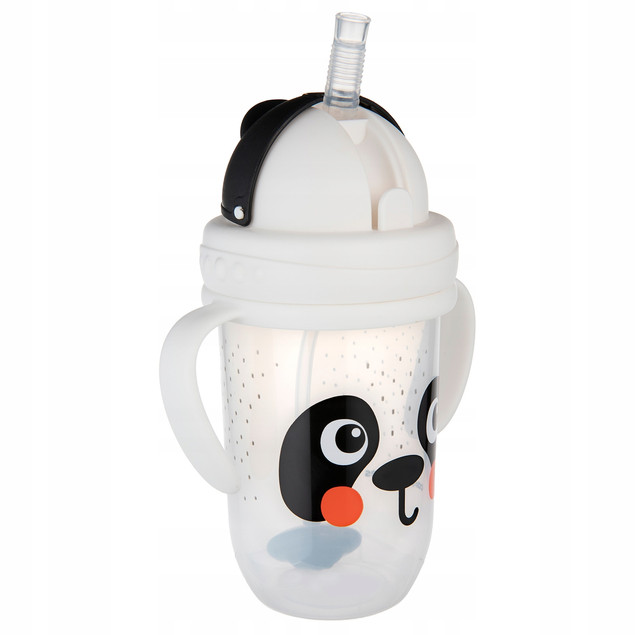 CANPOL KUBEK NIEKAPEK BIDON Z OBCIĄŻONĄ SŁOMKĄ BABIESBOO 270ml 56/617 WHITE_1