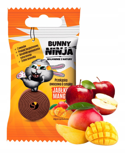 BUNNY NINJA MIX SMAKÓW Żelki Bez Dodatku Cukru ZDROWA Przekąska Dla Dzieci_4