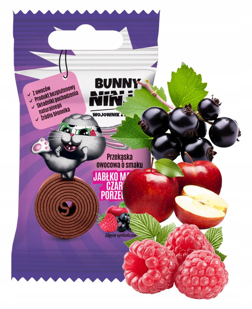 BUNNY NINJA MIX SMAKÓW Żelki Bez Dodatku Cukru ZDROWA Przekąska Dla Dzieci_5