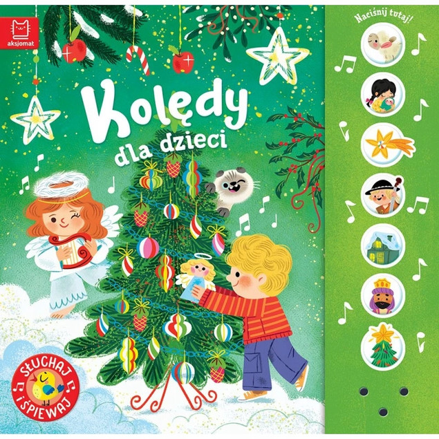 Polskie KOLĘDY DLA DZIECI Słuchaj i Śpiewaj Podgórska 0+ Aksjomat x2_4