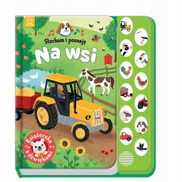 Słucham i Poznaję 3w1 Zwierzęta Na Wsi Zoo Książeczka z Dźwiękami Aksjomat_4