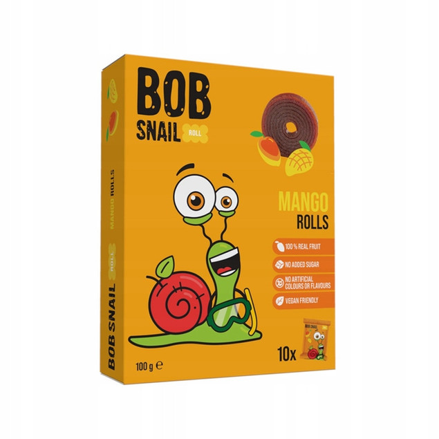 BOB SNAIL Przekąska Owocowa ZESTAW 6 x 100g MIX SMAKÓW Naturalna Bez Cukrów_4