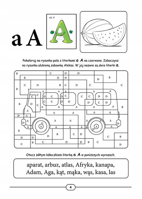 Komplet 4 Książek Edukacyjnych Do Nauki CZYTANIA LICZENIA PISANIA Greg_3