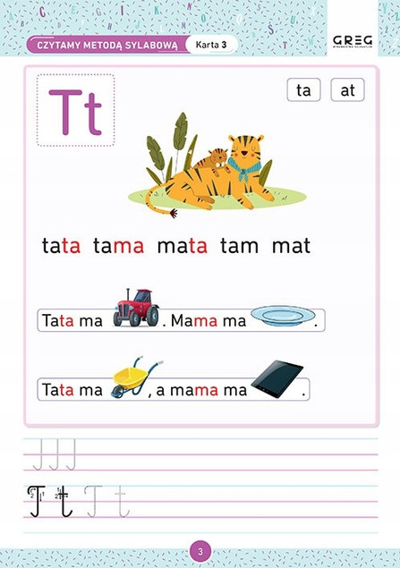 Pakiet Czytanie Metodą Sylabową Karty Pracy + Pierwszy Elementarz Greg_3