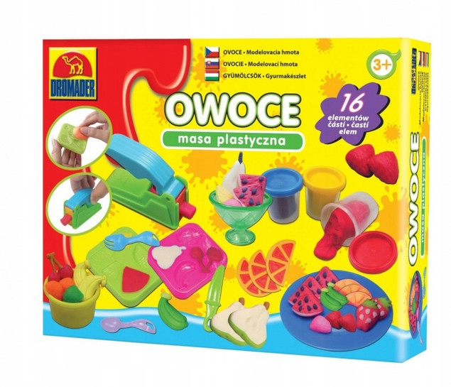 Masa Plastyczna Ciastolina OWOCE Narzędzia 3+ Dromader 7849_1