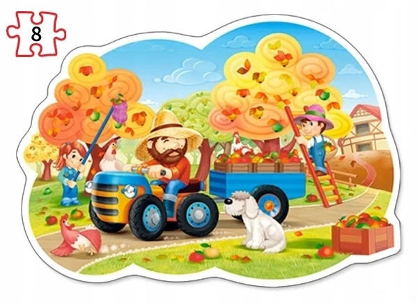 PUZZLE 4w1 CZTERY PORY ROKU WIOSNA LATO JESIEŃ ZIMA POGODA CASTORLAND_4